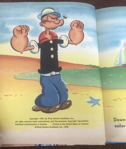 VINTAGE 1955 "POPEYE" WONDER BOOK - Imagen 4 de 5