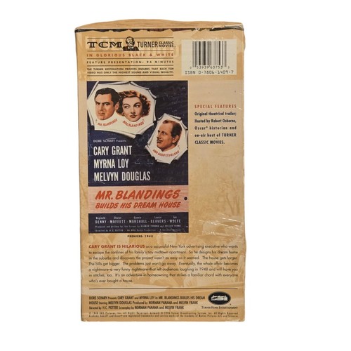 Mr Blandings Builds His Dream House VHS TCM Classic Movies Cary Grant Myrna Loy - Picture 2 of 12