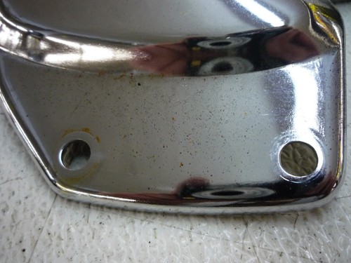 SUZUKI 99 GSX600F GSX 600 F KATANA FRONT RIGHT CHROME HEEL GUARD PLATE OEM - Picture 2 of 8