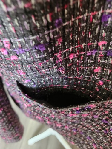 Halogen Tweed Purple Pink Multicolor Knit Jacket Blazer Women’s Size X-Large - Picture 5 of 8