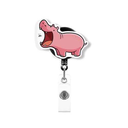 Animal Retractable ID Name Card Key Tag Badge Reel Holder Alligator Swivel Clip - Picture 41 of 135