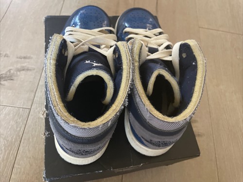 Nike Air Jordan 1 Mid SE Craft Inside Out Obsidian GS Size 5Y DX2193 400 Blue - Picture 6 of 9