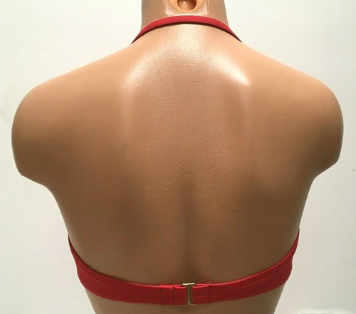 DKNY Swim Bikini Top, Women's Bandeau Swimsuit Underwire, Removable Strap, Red - Picture 3 of 10