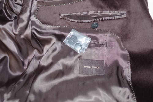 Martin Gordon brown velvet sport coat jacket Men's Size:46L - Picture 6 of 8