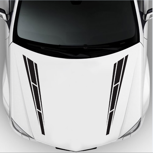 2Pcs 4.5x31.5in Sport Stripe Vinyl Decals Graphics Sticker For Car Truck Hoods - Foto 3 di 6