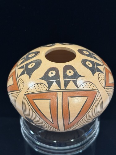 RARE Double Eagle Design HOPI Pottery Adelle Nampeyo Native American Sikyatki 5" - Picture 3 of 20