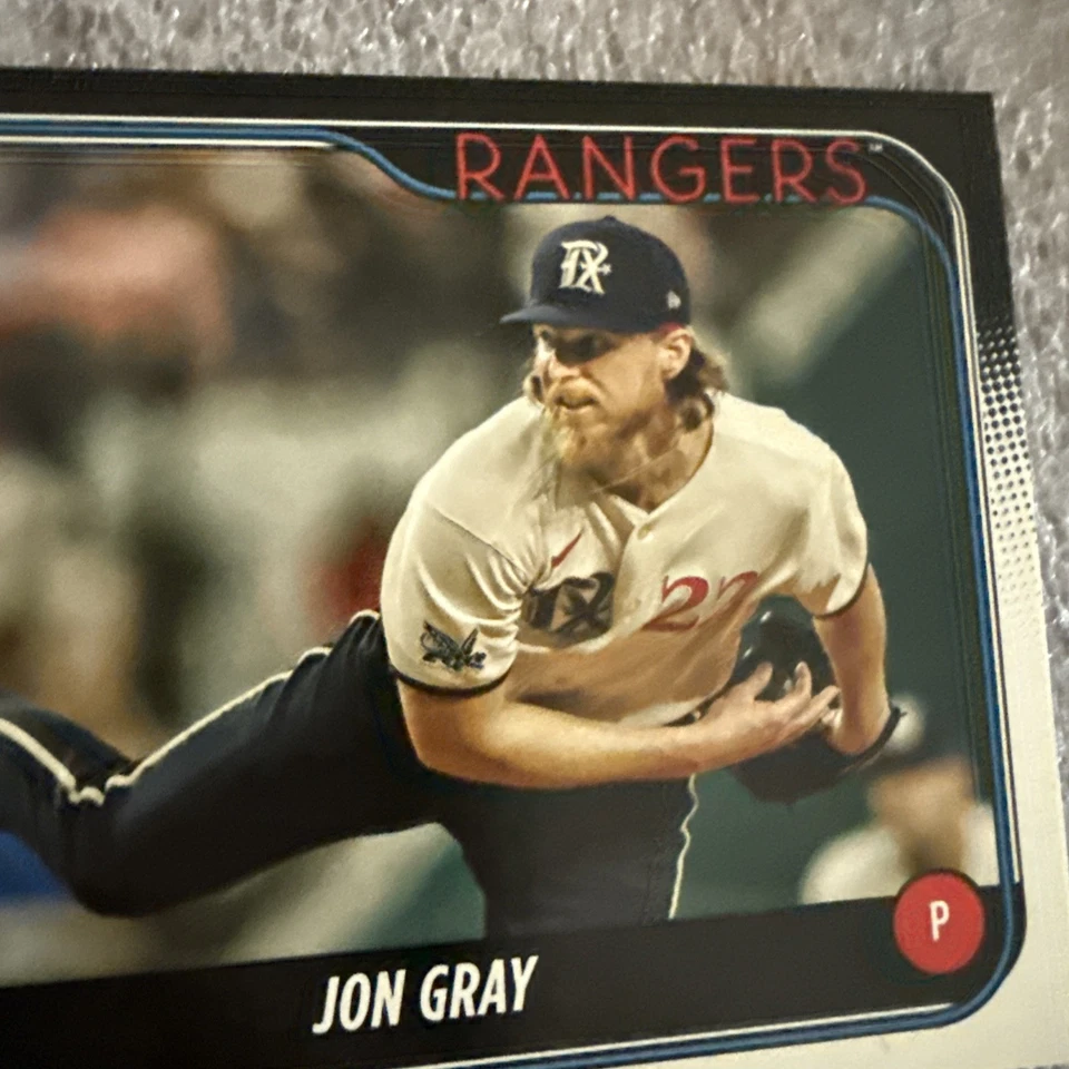 2024 Topps Jon Gray BLACK Parallel SP #16 Texas Rangers Short Print Retail /99 - Image 2 of 4