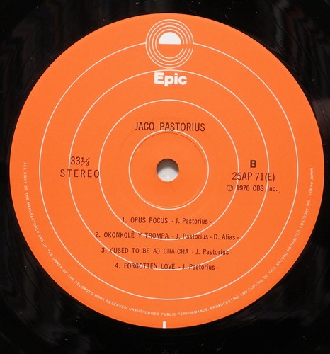JACO PASTORIUS "SELF TITLE" CBS/SONY Japan LP OBI EX/EX Herbie Hancock - Picture 4 of 4