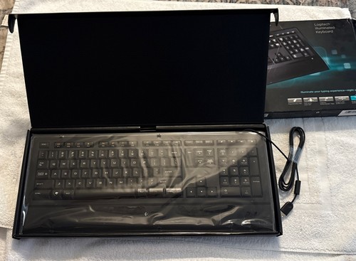 Logitech Illuminated Keyboard Wired USB (920-000914) - NEW - Open box. - Picture 3 of 21
