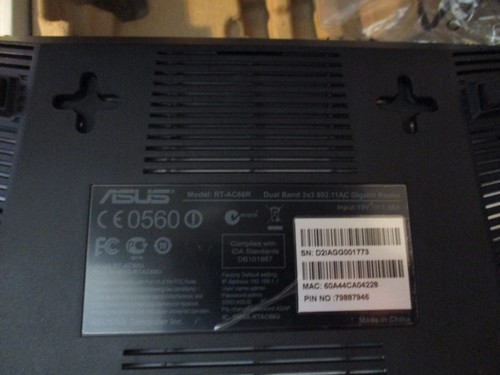 ASUS RT-AC66R Dual Band Wireless AC1750 Gigabit 802.11ac 4-Port 5G Router w/Box - Picture 14 of 15