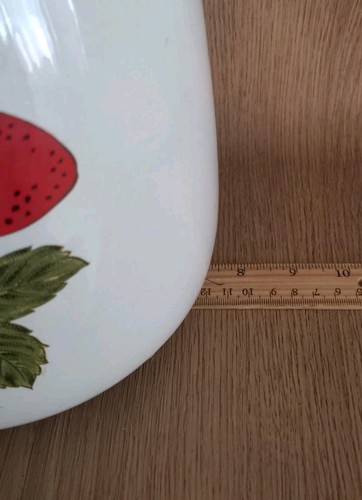 10" McCoy Erdbeere Land Vintage Kanister Glas, grüner Deckel USA #133 mit Dichtung - Bild 4 von 14