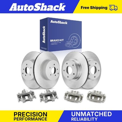 Front Rear Brake Rotors Calipers for Nissan, Quest 2011-2017, FWD V6 3.5L