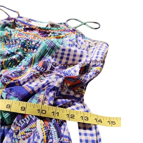 Camilla Divinity Dance Shoestring Mono Pantalones Cortos Mameluco Azul Talla XS Sin Usar - Imagen 6 de 13