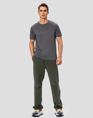 Men's Cotton Yoga Sweatpants Athletic Lounge Pants Open Bottom Casual Jersey ... - Picture 6 of 7