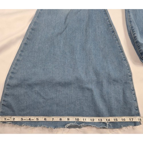 Pantalones de mezclilla Free People cintura alta súper ancha acampanados boho festival chic etiqueta 28x33 - Imagen 9 de 10