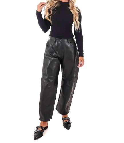 Miou Muse Nothing Really Matters Pantaloni a botte in pelle neri