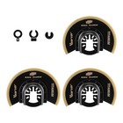 Vearter 3pcs Titanium Oscillating Multi Tool Saw Blades for Wood Nail Metal Pipe