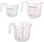 Measuring Cup Baking Clear Plastic Set - 1 2 4 Capacity For Cooking Ingredients