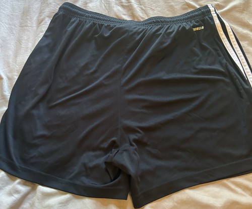 Women’s Adidas Black/white Strip Aeroready Drawstring Shorts Size XL - Picture 7 of 8
