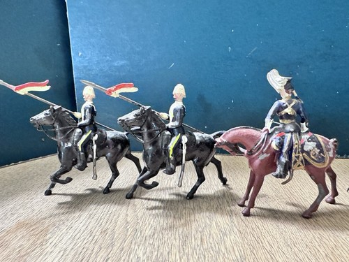 Britains: Rare Early Set 81 - 17th Lancers. Pre War c1905. Unboxed - Picture 7 of 8