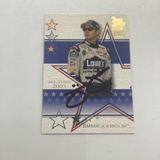NASCAR 2003 press pass VIP Jimmie Johnson, Autographed card