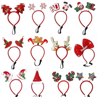Christmas Pet Headband Holiday Costume Accessory for Dogs and Cats