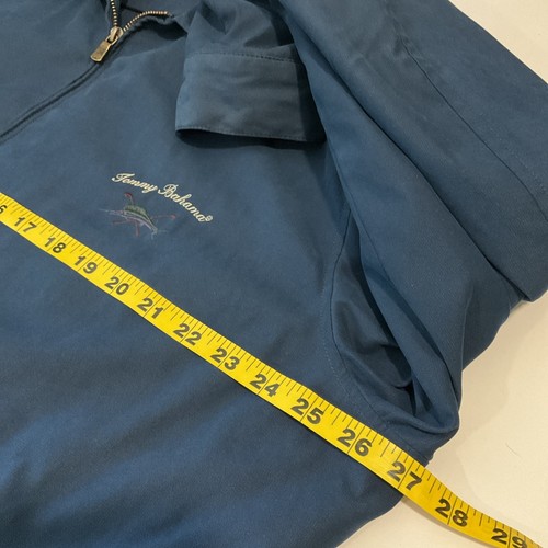 Tommy Bahama Harrington Bomber Full Zip Up Jacke Flanell gefüttert Preppy Freizeit L - Bild 7 von 11