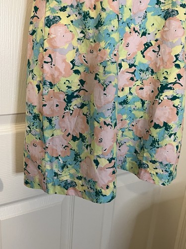 Gianni Bini Puff Sleeve Pastel Floral Dress Size Medium - Picture 3 of 11