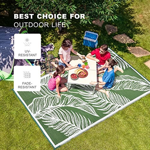 Outdoor Rug, 9x12ft Waterproof Reversible Mat Indoor Outdoor Rugs Carpet, - Picture 4 of 6