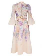 NWT~Zimmermann Dawning Bottoned Midi Dress Size AU2