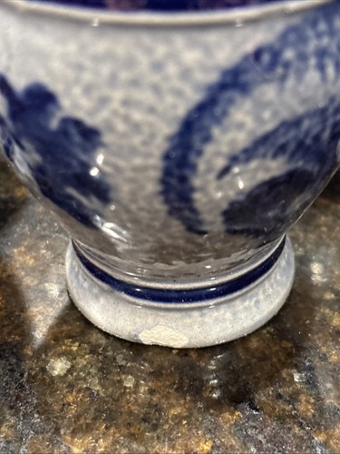 Set of 12 Marzi & Remy Vtg German Stoneware Cups Blue Salt Glaze Tumblers 3062 - Picture 8 of 18
