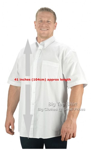 Big Herren BTS Toby Extra Tall langes kurzärmliges Hemd 2XL 3XL 4XL 5XL 6XL  - Bild 3 von 3
