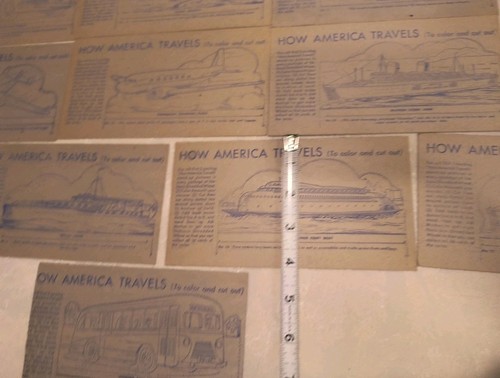 Vintage 1940s Nabisco Shredded Wheat 10pc How America Travels NOS - Picture 3 of 14