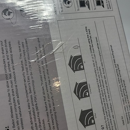 Belkin Wireless G Router F5D7230-4 400FT Range NEW Sealed Computer Internet - Picture 7 of 7