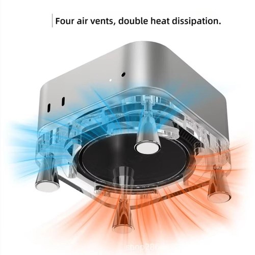 Transparent Acrylic Stand Hollowed Cooling Stand for Mac Mini M4 Desktop - Afbeelding 3 van 5