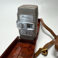 Vintage Revere Eight Model 55 8mm Cine Camera with Bakelite-Look Case Box