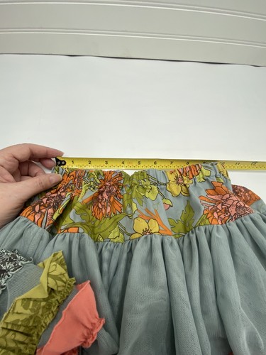 Matilda Jane Girl's Multi Colored Ruffled Skirt Size 6 Patchwork Hipster READ - Picture 17 of 18