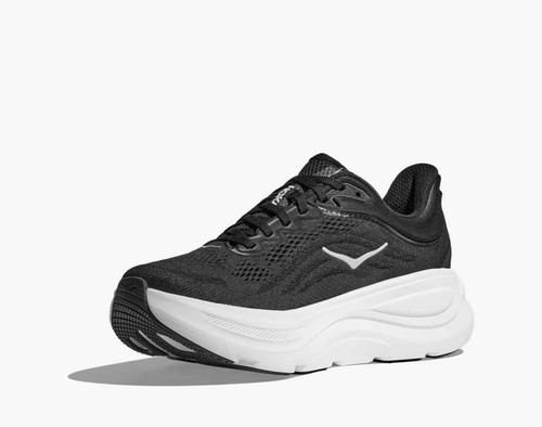 WOMEN'S Hoka One One Bondi 9 Black/White 8.5 (B Regular Fit) - Picture 3 of 5