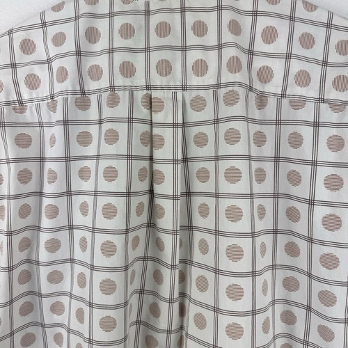 BRIXTON Mens Short Sleeve button down shirt Plaid/Circles tan/white/black - XL - Picture 5 of 8