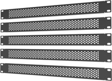 5 Pack 1U Venting Blank Panel - Steel Blank Rack Mount Panel Spacer for 19in ...