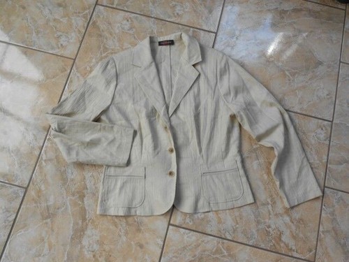 BS190 DU Veste Blazer 40 Beige Clair Unicolore comme Neuf - Photo 1/1