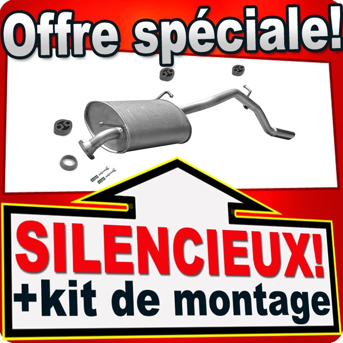 Silencieux arriere Suzuki Wagon R+ 1.3 essence 2003 2004 2005 2006 2007 2008 2009 2010 pot