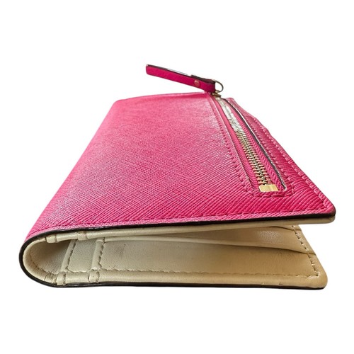 Kate Spade Hot Pink Bifold Saffiano Large Slim Leather Wallet - Picture 5 of 12