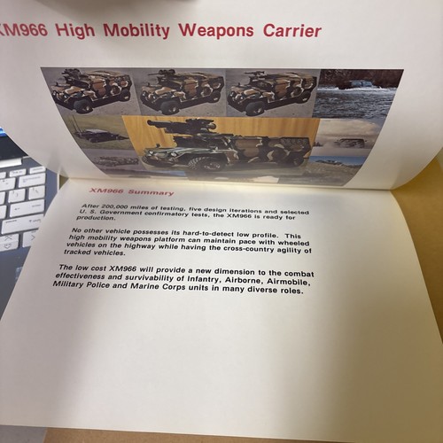 VTG XM966 High Mobility Weapons Carrier Military Production Brochure XM 966 - Picture 2 of 14