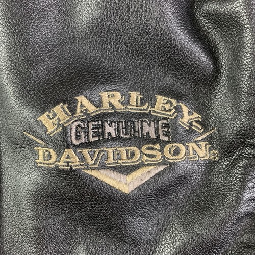 Harley Davidson Leather Jacket Mens Medium Miramar Distressed Biker Rustic 9306 - Picture 8 of 11