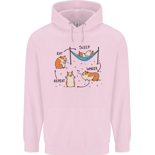 Hamster Eat Sleep Wheek Repeat Funny Childrens Kids Hoodie - Picture 5 of 35