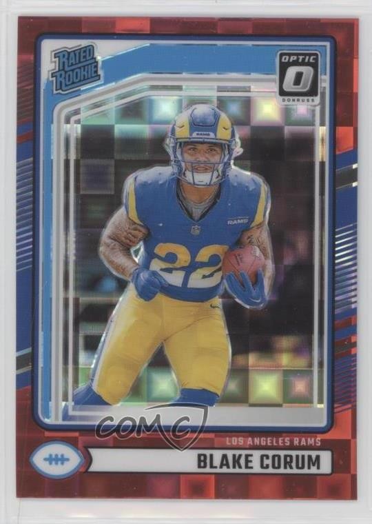 2024 Donruss Rated Optic Preview Red Pandora Prizm Blake Corum Rookie RC 9hx