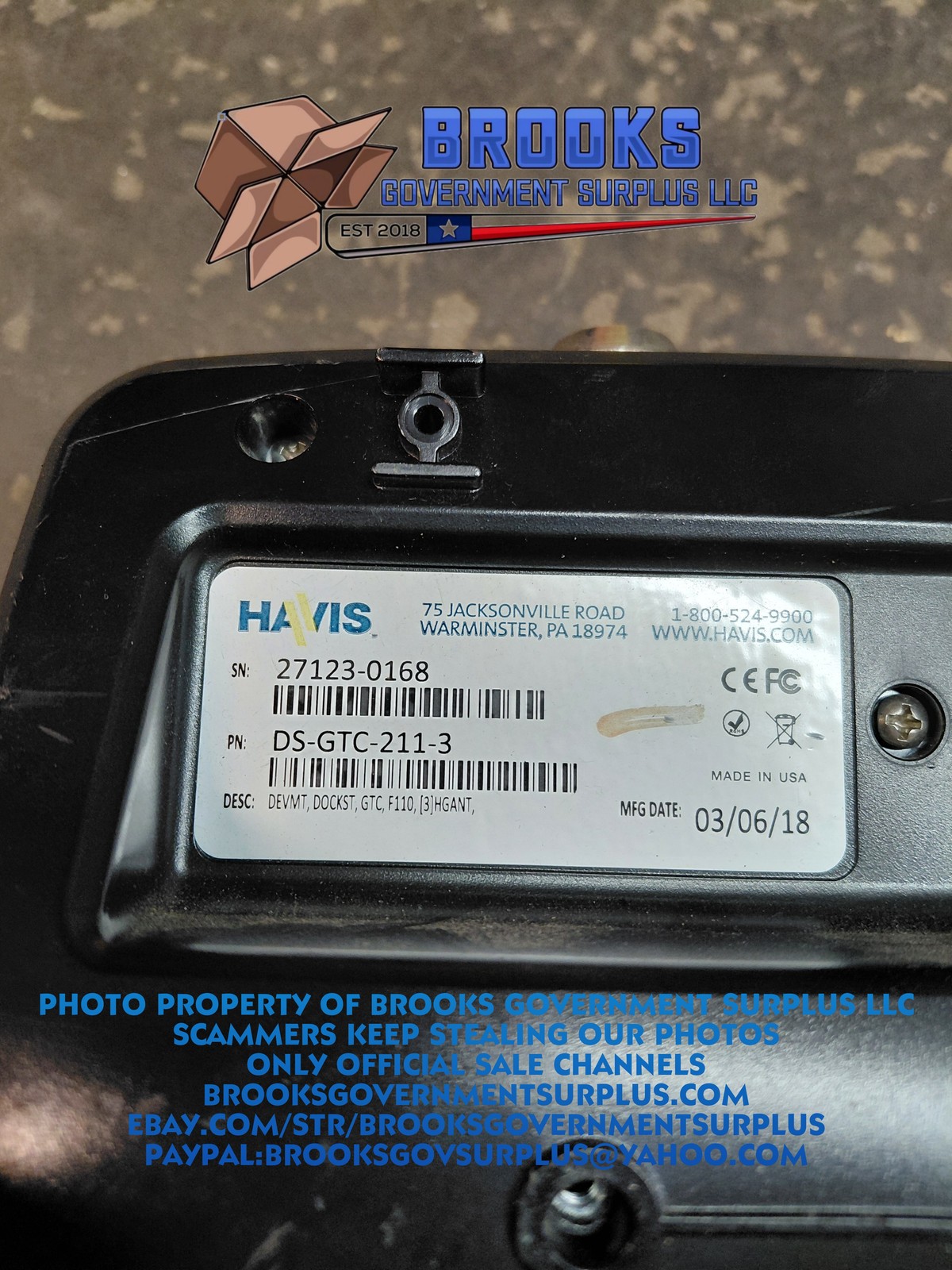 Docking station Havis per tablet Getac F110 usata foto 6