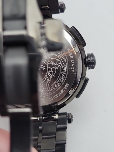 Versace Greca Chrono Black Ion-Plated Bracelet Watch | 45mm VEPM201002092486 - Bild 11 von 18