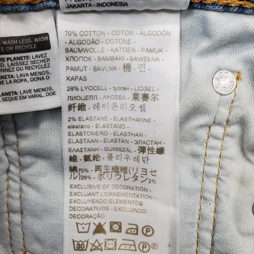 Pantalones de mezclilla Levi's 514 para hombre 32x34 azul flexible rendimiento ecológico ajuste regular recto - Imagen 9 de 10
